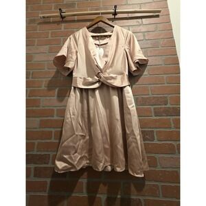 Free The Roses Women's Knotted Satin Mini Dress Size Large New with Tags   Sku 3